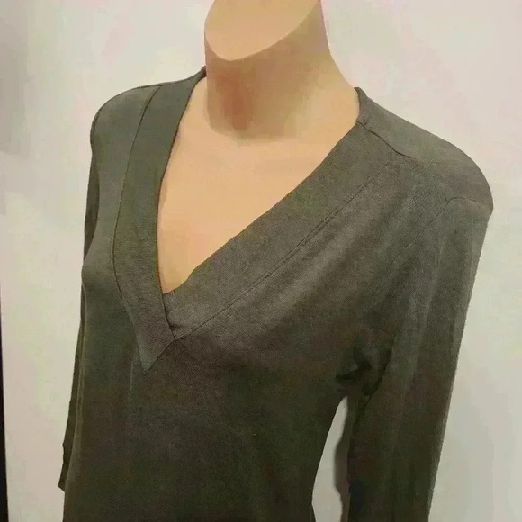 NWT Market & Spruce Olive Estoria French Terry Pocket Knit Long-Sleeve Top - Picture 1 of 11